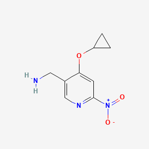 (4-Cyclopropoxy-6-nitropyridin-3-YL)methanamine