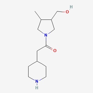 1-(3-(Hydroxymethyl)-4-methylpyrrolidin-1-yl)-2-(piperidin-4-yl)ethan-1-one