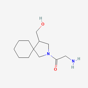 molecular formula C12H22N2O2 B1481324 2-Amino-1-(4-(hydroxymethyl)-2-azaspiro[4.5]decan-2-yl)ethan-1-one CAS No. 2090268-37-2
