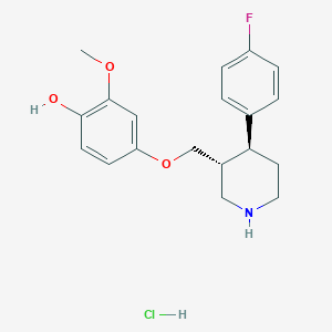 4-(((3R,4S)-4-(4-Fluorophenyl)piperidin-3-yl)methoxy)-2-methoxyphenol hydrochloride