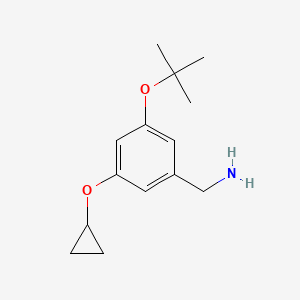 molecular formula C14H21NO2 B14813261 (3-Tert-butoxy-5-cyclopropoxyphenyl)methanamine 