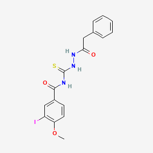 3-iodo-4-methoxy-N-{[2-(phenylacetyl)hydrazinyl]carbonothioyl}benzamide