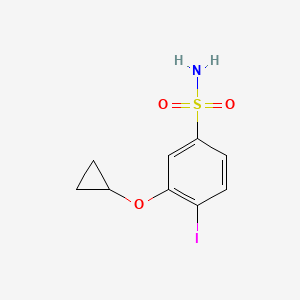 molecular formula C9H10INO3S B14813291 3-Cyclopropoxy-4-iodobenzenesulfonamide 