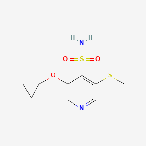 3-Cyclopropoxy-5-(methylthio)pyridine-4-sulfonamide