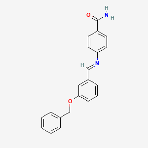 Benzamide, 4-(3-benzyloxybenzylidenamino)-