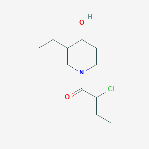molecular formula C11H20ClNO2 B1481331 2-Chloro-1-(3-ethyl-4-hydroxypiperidin-1-yl)butan-1-one CAS No. 2098085-80-2