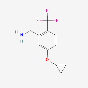 (5-Cyclopropoxy-2-(trifluoromethyl)phenyl)methanamine