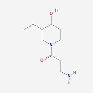 3-Amino-1-(3-ethyl-4-hydroxypiperidin-1-yl)propan-1-one