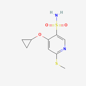 4-Cyclopropoxy-6-(methylthio)pyridine-3-sulfonamide