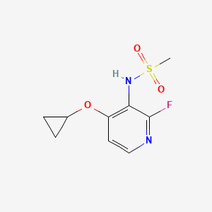 molecular formula C9H11FN2O3S B14813373 N-(4-Cyclopropoxy-2-fluoropyridin-3-YL)methanesulfonamide 