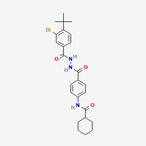 N-[4-({2-[(3-bromo-4-tert-butylphenyl)carbonyl]hydrazinyl}carbonyl)phenyl]cyclohexanecarboxamide