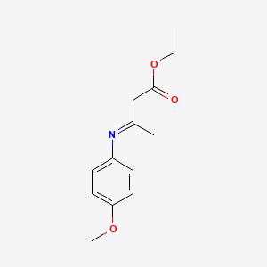 molecular formula C13H17NO3 B14813389 ethyl (3E)-3-[(4-methoxyphenyl)imino]butanoate 