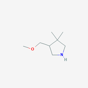 molecular formula C8H17NO B1481339 4-(Methoxymethyl)-3,3-dimethylpyrrolidine CAS No. 2092640-27-0