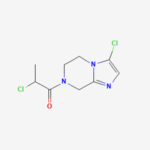 2-chloro-1-(3-chloro-5,6-dihydroimidazo[1,2-a]pyrazin-7(8H)-yl)propan-1-one