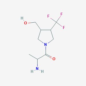 2-Amino-1-(3-(hydroxymethyl)-4-(trifluoromethyl)pyrrolidin-1-yl)propan-1-one