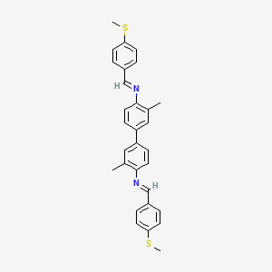 3,3'-dimethyl-N,N'-bis{(E)-[4-(methylsulfanyl)phenyl]methylidene}biphenyl-4,4'-diamine