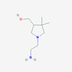 molecular formula C9H20N2O B1481345 (1-(2-Aminoethyl)-4,4-dimethylpyrrolidin-3-yl)methanol CAS No. 2090302-95-5