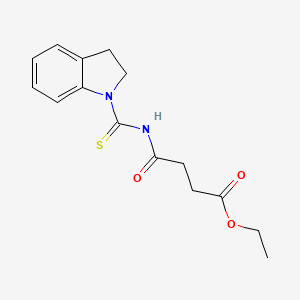 ethyl 4-[(2,3-dihydro-1H-indol-1-ylcarbonothioyl)amino]-4-oxobutanoate