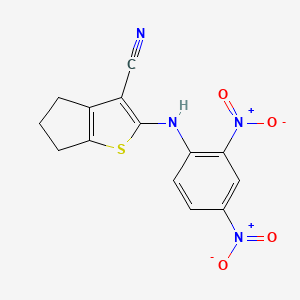 2-[(2,4-dinitrophenyl)amino]-5,6-dihydro-4H-cyclopenta[b]thiophene-3-carbonitrile