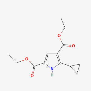 diethyl 5-cyclopropyl-1H-pyrrole-2,4-dicarboxylate