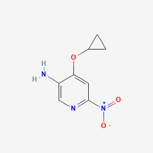 molecular formula C8H9N3O3 B14813471 4-Cyclopropoxy-6-nitropyridin-3-amine 