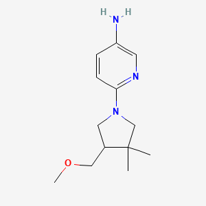 molecular formula C13H21N3O B1481349 6-(4-(Methoxymethyl)-3,3-dimethylpyrrolidin-1-yl)pyridin-3-amine CAS No. 2097998-38-2