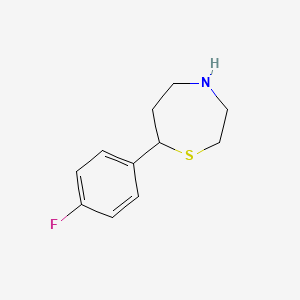 molecular formula C11H14FNS B14813528 7-(4-Fluorophenyl)-1,4-thiazepane 