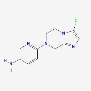6-(3-chloro-5,6-dihydroimidazo[1,2-a]pyrazin-7(8H)-yl)pyridin-3-amine