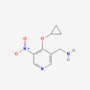 (4-Cyclopropoxy-5-nitropyridin-3-YL)methanamine