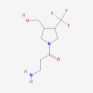 3-Amino-1-(3-(hydroxymethyl)-4-(trifluoromethyl)pyrrolidin-1-yl)propan-1-one