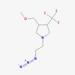 molecular formula C9H15F3N4O B1481356 1-(2-叠氮乙基)-3-(甲氧甲基)-4-(三氟甲基)吡咯烷 CAS No. 2098067-78-6