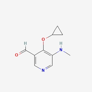 4-Cyclopropoxy-5-(methylamino)nicotinaldehyde