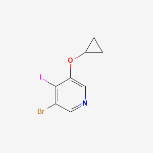 molecular formula C8H7BrINO B14813623 3-Bromo-5-cyclopropoxy-4-iodopyridine 