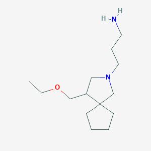 3-(4-(Ethoxymethyl)-2-azaspiro[4.4]nonan-2-yl)propan-1-amine