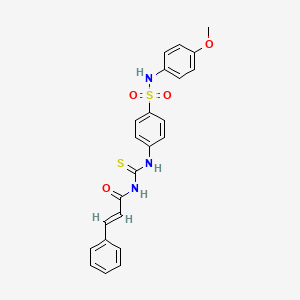 (2E)-N-({4-[(4-methoxyphenyl)sulfamoyl]phenyl}carbamothioyl)-3-phenylprop-2-enamide