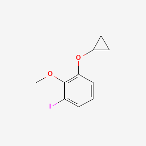 molecular formula C10H11IO2 B14813644 1-Cyclopropoxy-3-iodo-2-methoxybenzene 