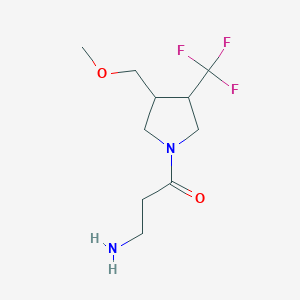 3-Amino-1-(3-(methoxymethyl)-4-(trifluoromethyl)pyrrolidin-1-yl)propan-1-one