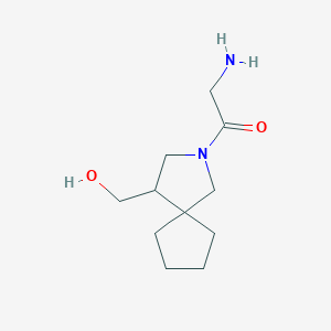molecular formula C11H20N2O2 B1481371 2-Amino-1-(4-(hydroxymethyl)-2-azaspiro[4.4]nonan-2-yl)ethan-1-one CAS No. 2092529-37-6