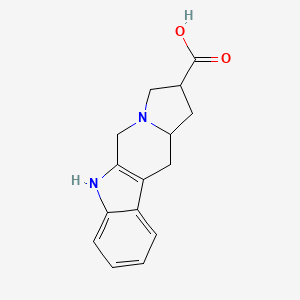 molecular formula C15H16N2O2 B14813731 2,3,5,6,11,11a-hexahydro-1H-indolizino[6,7-b]indole-2-carboxylic acid 