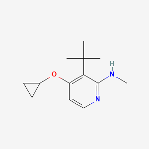 molecular formula C13H20N2O B14813739 3-Tert-butyl-4-cyclopropoxy-N-methylpyridin-2-amine 