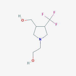 molecular formula C8H14F3NO2 B1481375 2-(3-(Hydroxymethyl)-4-(trifluoromethyl)pyrrolidin-1-yl)ethan-1-ol CAS No. 2098092-80-7