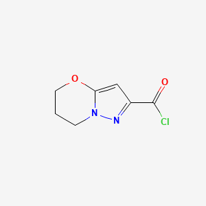 molecular formula C7H7ClN2O2 B14813755 6,7-dihydro-5H-pyrazolo[5,1-b][1,3]oxazine-2-carbonyl chloride 