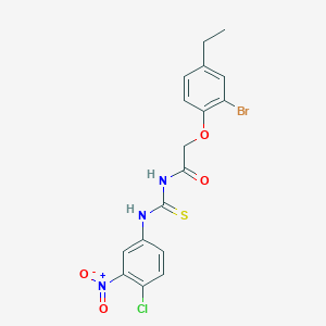 2-(2-bromo-4-ethylphenoxy)-N-[(4-chloro-3-nitrophenyl)carbamothioyl]acetamide