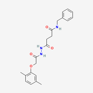 N-benzyl-4-{2-[(2,5-dimethylphenoxy)acetyl]hydrazinyl}-4-oxobutanamide