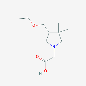 2-(4-(Ethoxymethyl)-3,3-dimethylpyrrolidin-1-yl)acetic acid