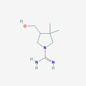 4-(Hydroxymethyl)-3,3-dimethylpyrrolidine-1-carboximidamide