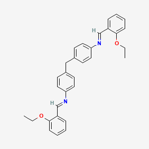 molecular formula C31H30N2O2 B14813840 4,4'-methanediylbis{N-[(E)-(2-ethoxyphenyl)methylidene]aniline} 