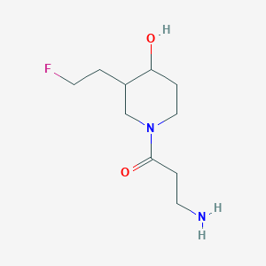 molecular formula C10H19FN2O2 B1481385 3-Amino-1-(3-(2-fluoroethyl)-4-hydroxypiperidin-1-yl)propan-1-one CAS No. 2097998-84-8