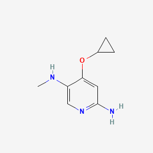 molecular formula C9H13N3O B14813852 4-Cyclopropoxy-N5-methylpyridine-2,5-diamine 