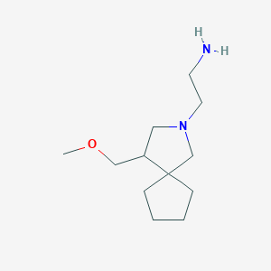 molecular formula C12H24N2O B1481389 2-(4-(Methoxymethyl)-2-azaspiro[4.4]nonan-2-yl)ethan-1-amine CAS No. 2098085-29-9